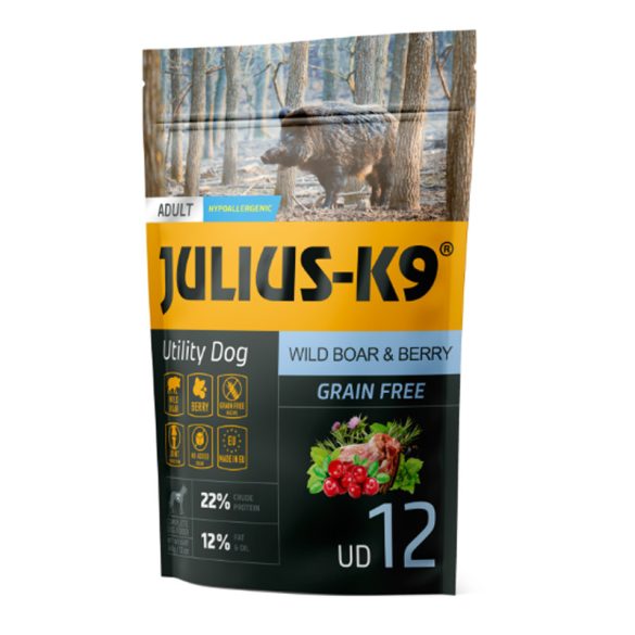 JULIUS-K9 Utility Dog Adult Hypoallergenic Wild boar&Berry 340g  