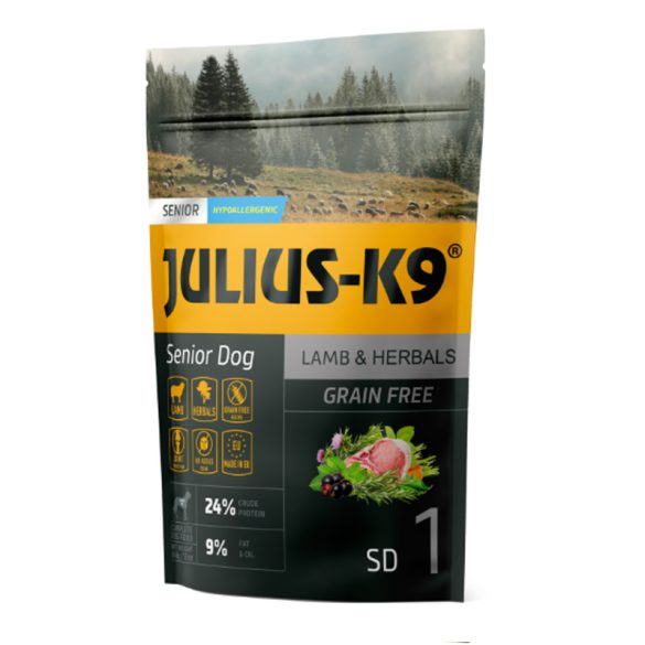 JULIUS-K9 Utility Dog Senior Hypoallergenic Lamb&Herbals 340g  