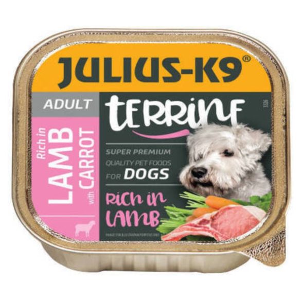 JULIUS-K9 Dog Terrine Adult Lamb & Carrot 150g - Kifutó