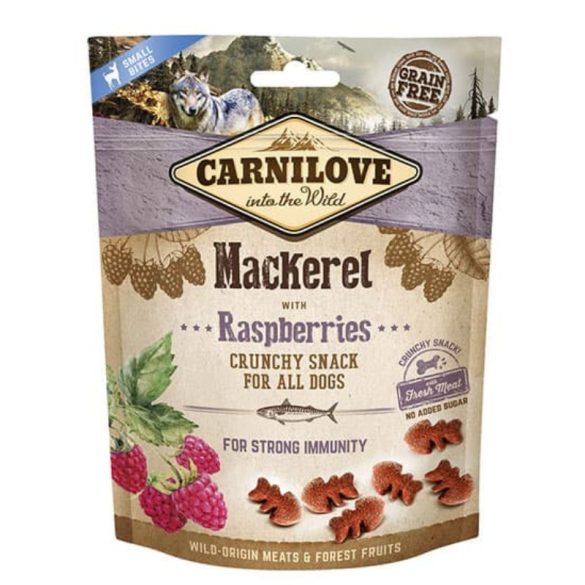 CarniLove Dog Crunchy Snack makréla hússal és málnával 200g