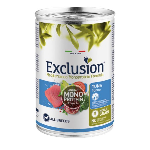 Exclusion Mediterraneo Monoprotein Noble Grain Adult Tuna konzerv 400g