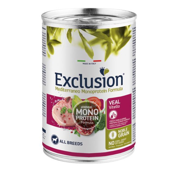 Exclusion Mediterraneo Monoprotein Noble Grain Adult Veal konzerv 400g 