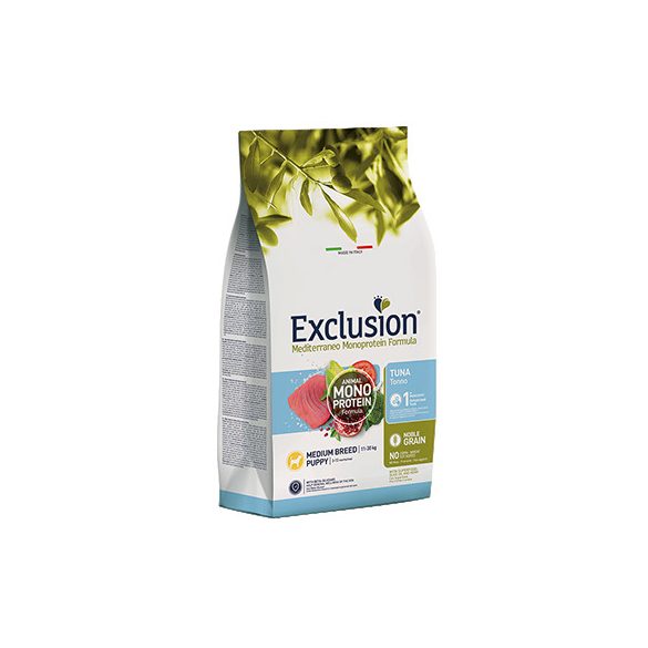 Exclusion Mediterraneo Monoprotein Noble Grain Puppy Tuna Medium 3kg